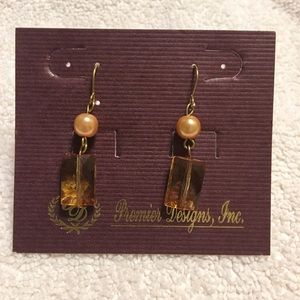 Premier Designs Amber fishhook earrings